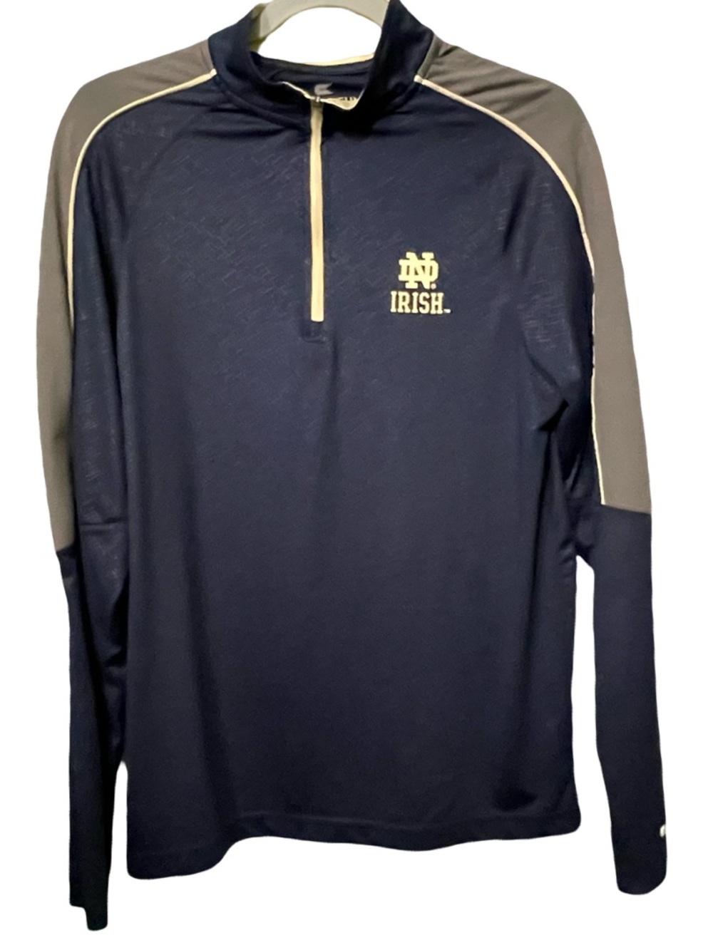 Notre Dame  Navy Quarter-Zip Pullover